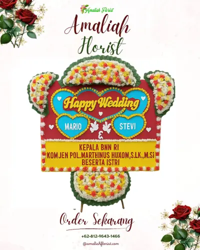 Karangan Papan Bunga Pernikahan di Bandung Kidul
